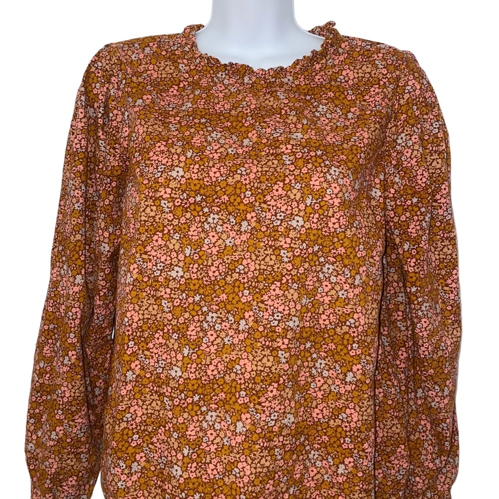UNIVERSAL THREAD Womens Floral Long Sleeve Blouse Size Medium